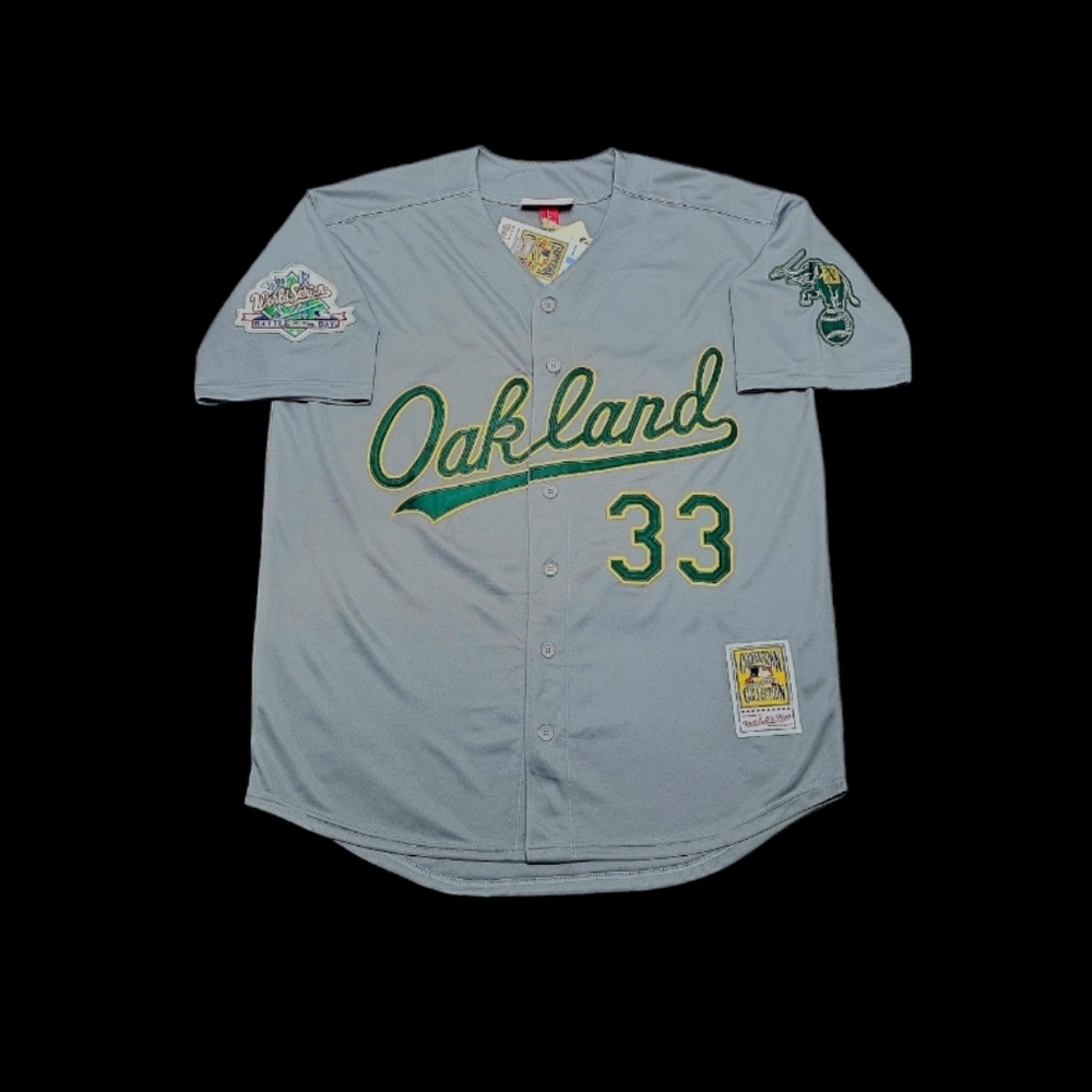 Jose Canseco Oakland A's Jersey Throwback 1989 With Battle Of The Bay Patch🎁 - Picture 2 of 5